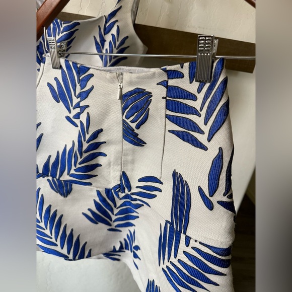 Kookai|Blue Iris Crop Top and Skirt matching Set,tropical floral pattern•••sz 34 - Picture 6 of 16